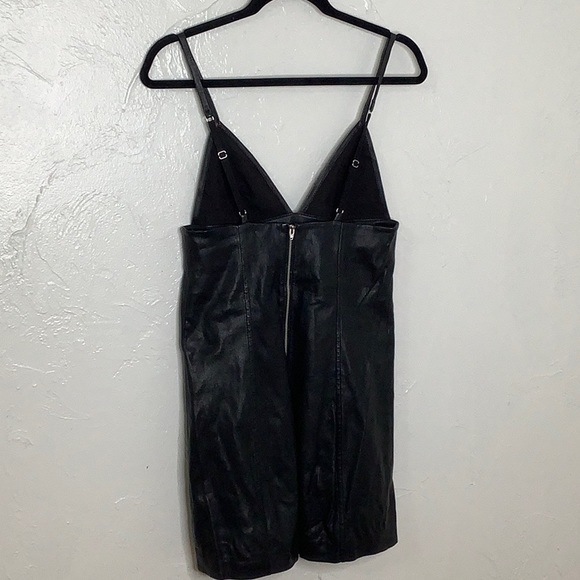 Alexander Wang Black Leather Mini dress size 4 - Picture 5 of 11